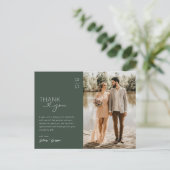 Carte postale Mariage Moss Green Photo (Debout devant)