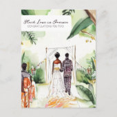 Carte Postale Mariage Noir (Devant)