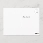 Carte Postale Mariage Noir Blanc Mariée Groom Amour Anniversaire (Dos)