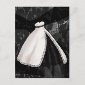 Carte Postale Mariage noir et blanc (Devant)