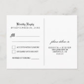 Carte postale Mariage noir orange gras RSVP Hallow (Dos)