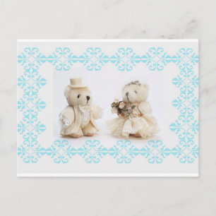Carte postale mariage nounours