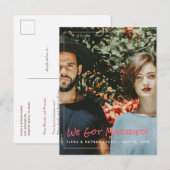 Carte postale Mariage "Nous nous sommes mariés" (Devant / Derrière)