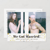 Carte postale Mariage "Nous nous sommes mariés" (Devant / Derrière)