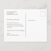 Carte postale Mariage "Nous nous sommes mariés" (Dos)