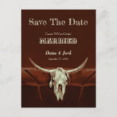 Carte Postale Mariage occidental à petit budget Crâne de taureau (Devant)