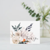 Carte postale mariage orange et blanc (Debout devant)
