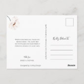 Carte postale mariage orange et blanc (Dos)