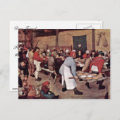 Carte Postale Mariage Paysan Par Bruegel D. Ä. Pieter (Devant / Derrière)