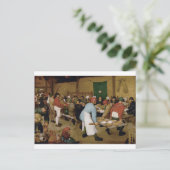 Carte Postale Mariage paysan par Pieter Bruegel l'Ancien (Debout devant)