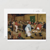 Carte Postale Mariage paysan par Pieter Bruegel l'Ancien (Devant / Derrière)
