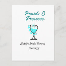 Mariage perles et prosecco nom bleu noir 