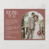 Carte postale Mariage photo Arch en terre cuite (Devant)