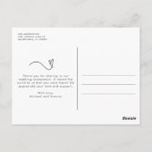 Carte postale Mariage photo Arch moderne (Dos)