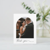 Carte Postale Mariage photo Arch moderne Merci (Debout devant)