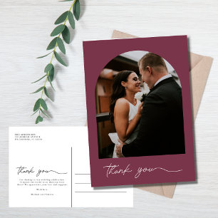 Carte Postale Mariage photo Arch moderne Merci