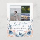 Carte postale Mariage photo Coastal Chic (Devant)