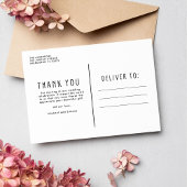 Carte Postale Mariage Photo Collage Merci