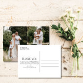 Carte Postale Mariage Photo Collage Merci