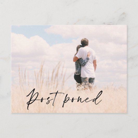 Carte Postale Mariage photo Date de report Faire-part (Devant)