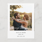 Carte Postale Mariage photo de cadre moderne Changer la date (Devant)
