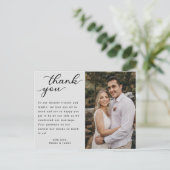 Carte Postale Mariage photo de la main moderne post Merci (Debout devant)