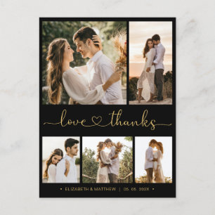 Carte postale Mariage photo de script budgétaire