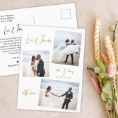 Carte postale Mariage photo de script budgétaire