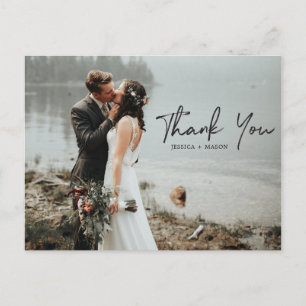 Carte postale Mariage photo de script main
