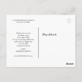 Carte postale Mariage photo de script main (Dos)
