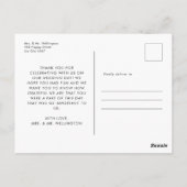 Carte postale Mariage photo de script moderne (Dos)