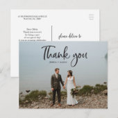 Carte postale Mariage photo de script rustique (Devant / Derrière)