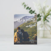 Carte Postale Mariage photo décontracté minimaliste (Debout devant)