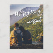 Carte Postale Mariage photo décontracté minimaliste (Devant)