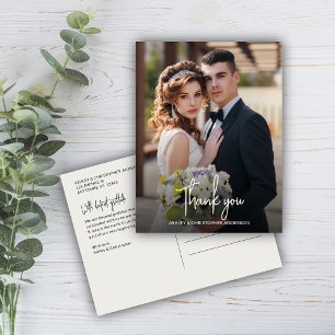 Carte Postale Mariage photo élégant