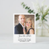 Carte Postale Mariage Photo Enregistrer La Date Annonce (Debout devant)