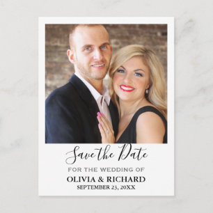 Carte Postale Mariage Photo Enregistrer La Date Annonce