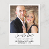 Carte Postale Mariage Photo Enregistrer La Date Annonce (Devant)