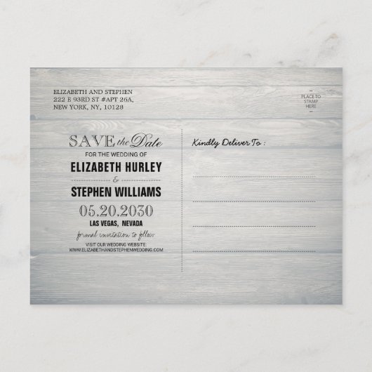 Carte Postale Mariage Photo Enregistrer La Date Champagne Lunett (Dos)