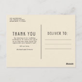 Carte postale Mariage photo ivoire moderne (Dos)