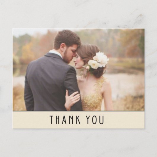 Carte postale Mariage photo ivoire moderne (Devant)