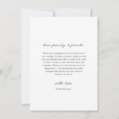 Carte postale mariage Photo Merci (Dos)