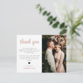 Carte postale mariage Photo Merci (Debout devant)