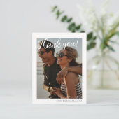 Carte Postale Mariage photo Merci simple (Debout devant)