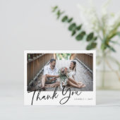 Carte postale Mariage photo minimaliste (Debout devant)