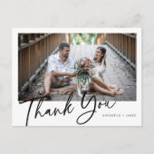 Carte postale Mariage photo minimaliste (Devant)