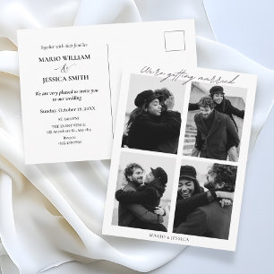 Carte Postale Mariage photo minimaliste esthétique