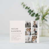 Carte Postale Mariage photo minimaliste moderne (Debout devant)