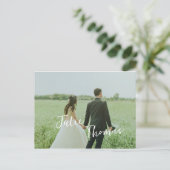 Carte Postale Mariage photo minimaliste moderne (Debout devant)