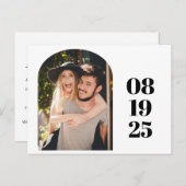 Carte Postale Mariage photo minimaliste simple (Devant / Derrière)